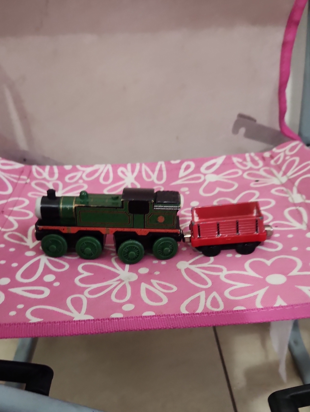 Green and Red Toy Train Engine with Red Cargo Car - Kids Toy Thomas & Friends